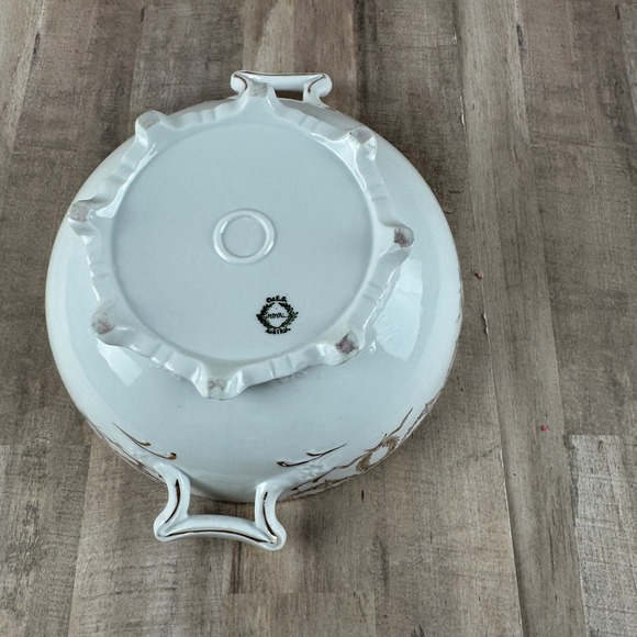 Antique O&EG Royal Austria Hand Painted Porcelain‎ Footed Bowl 8" - Picture 7 of 7